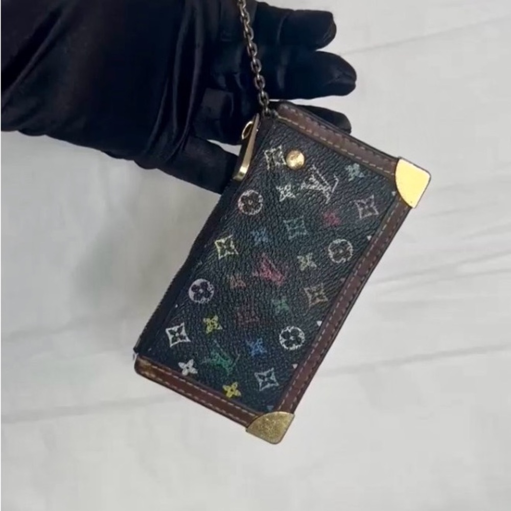 Louis Vuitton Pochette Coin purse black multicolor by Takashi Murakami